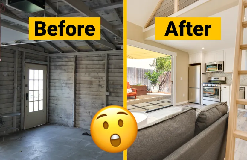 adu garage conversions before and after