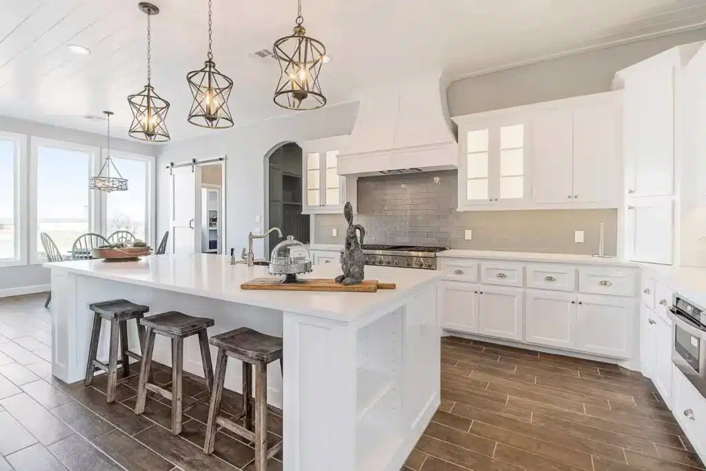 kitchen renovation with eating and dining area