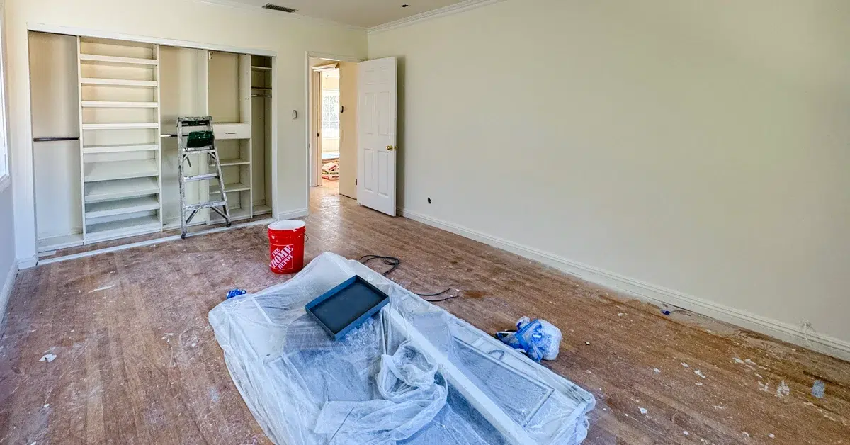 North Hollywood kitchen remodel in progress showing open-concept layout with new cabinets and island by G&M Home Remodeling
