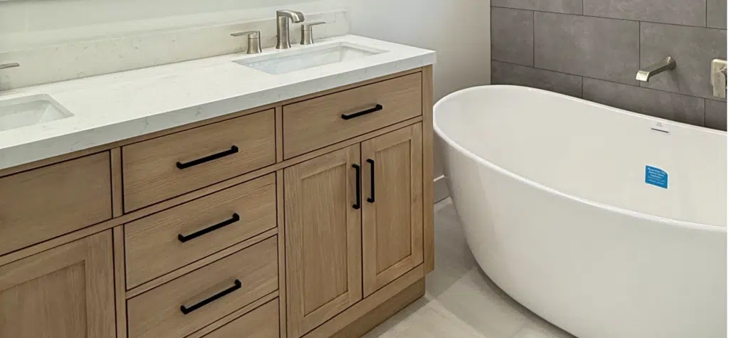 light wood bathroom vanity